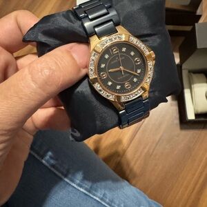 •SOLD• Anne Klein  Gold and Navy blue Watch